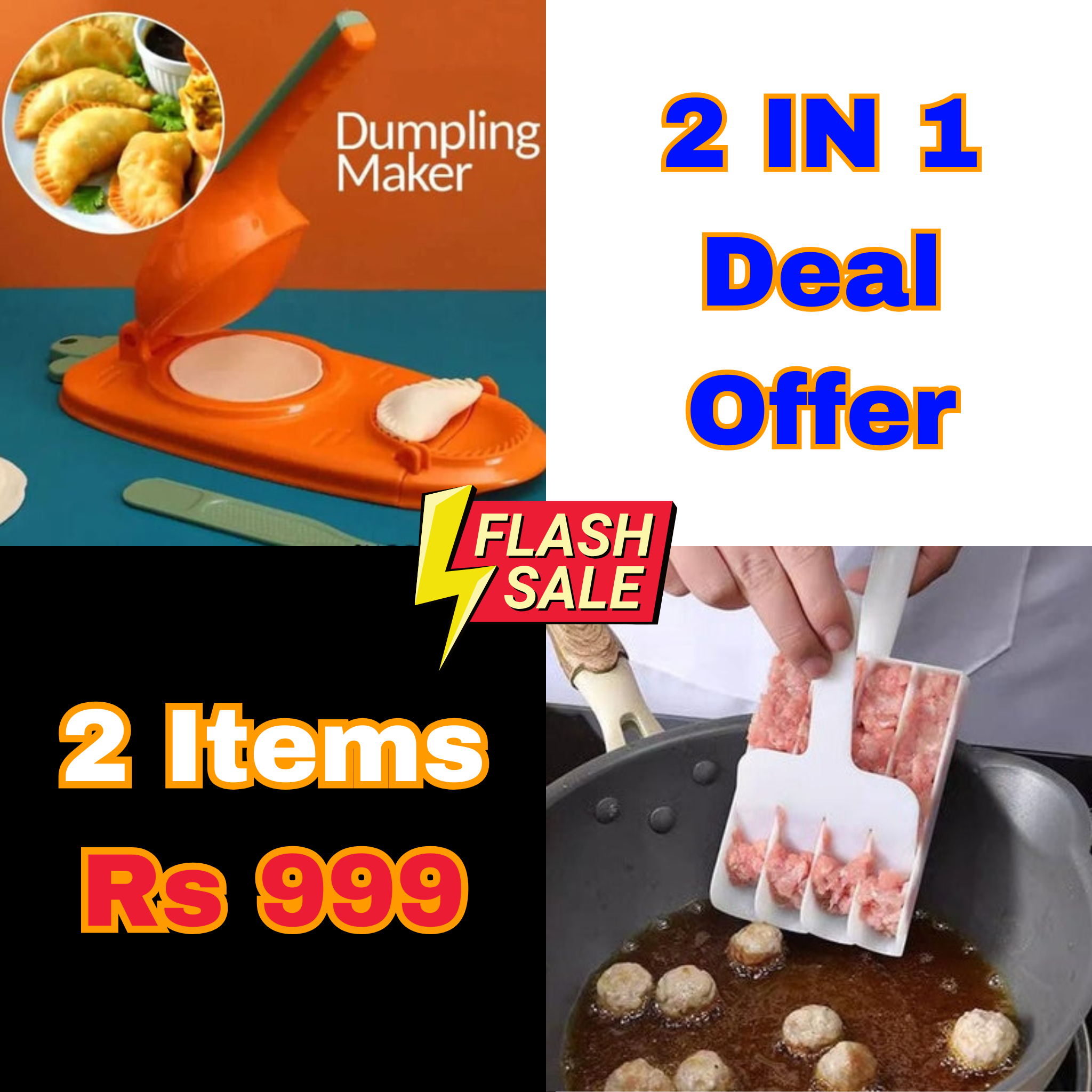 2 In 1 Deal For Samosa Making Kit and Kofta Maker