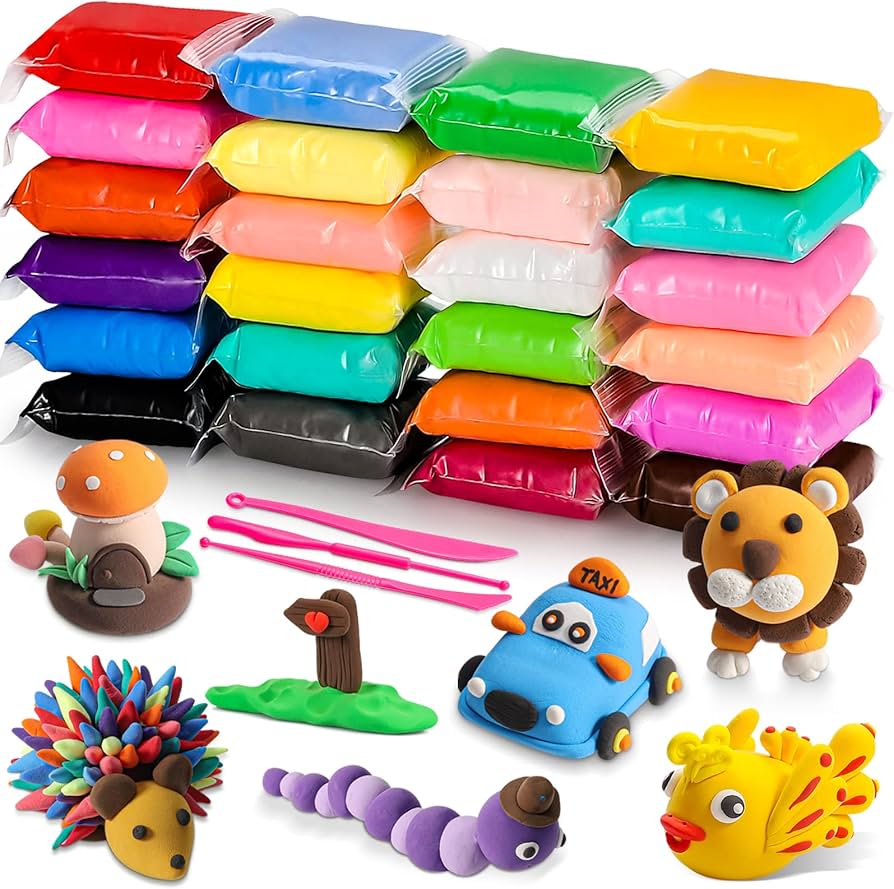 (Pack of 24) Multifunctional DIY Air Dried Super Lightweight Fomic Clays For Kids