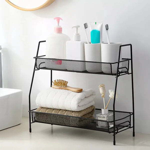 Multipurpose Portable 2-Tier Metal Stand For Kitchen & Bathroom & In just Rs 1699 with 10 Days Money Back Guarantee for Customer Satisfaction.