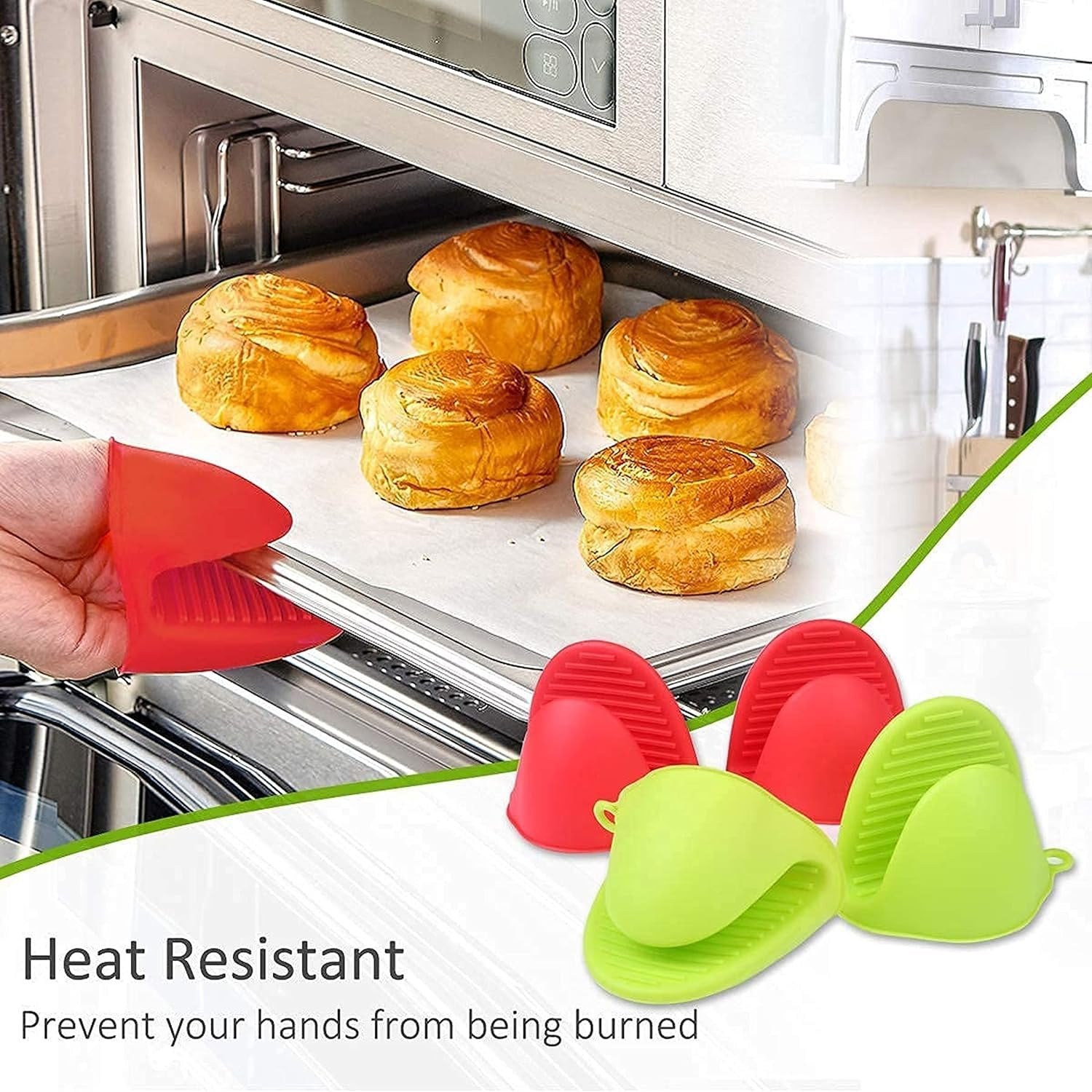 Heat-Resistant Silicone Pot Holder Pair