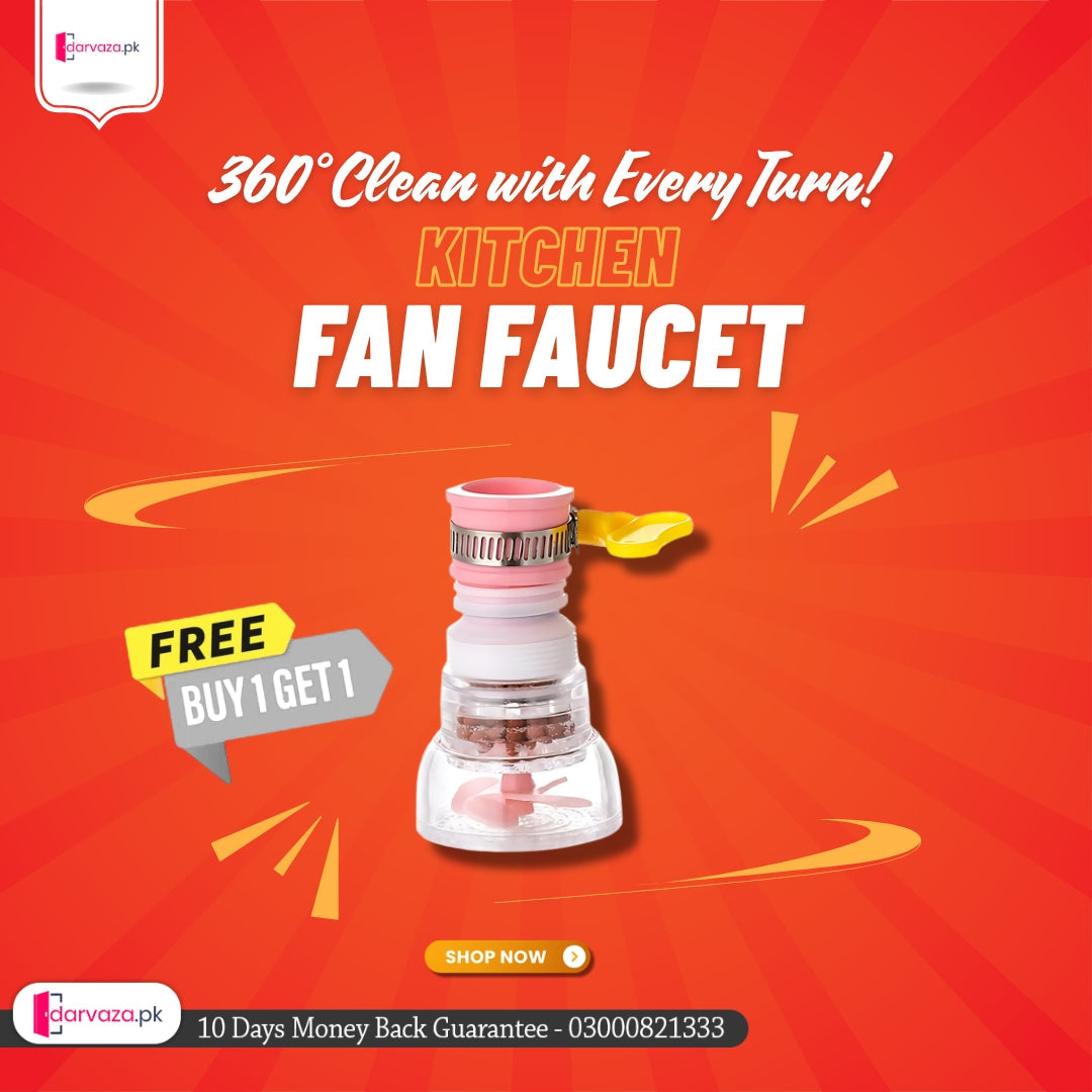 Buy 1 Get 1 Free Offer Imported Fan Faucet With Clip 360 Adjustable Flexible Kitchen Faucet Tap Water Filter Rs 799