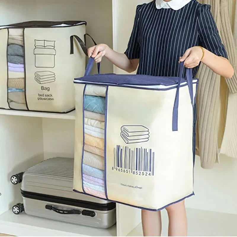 Jumbo Size Multipurpose Storage Bag & Organizer for Clothes & Blanket