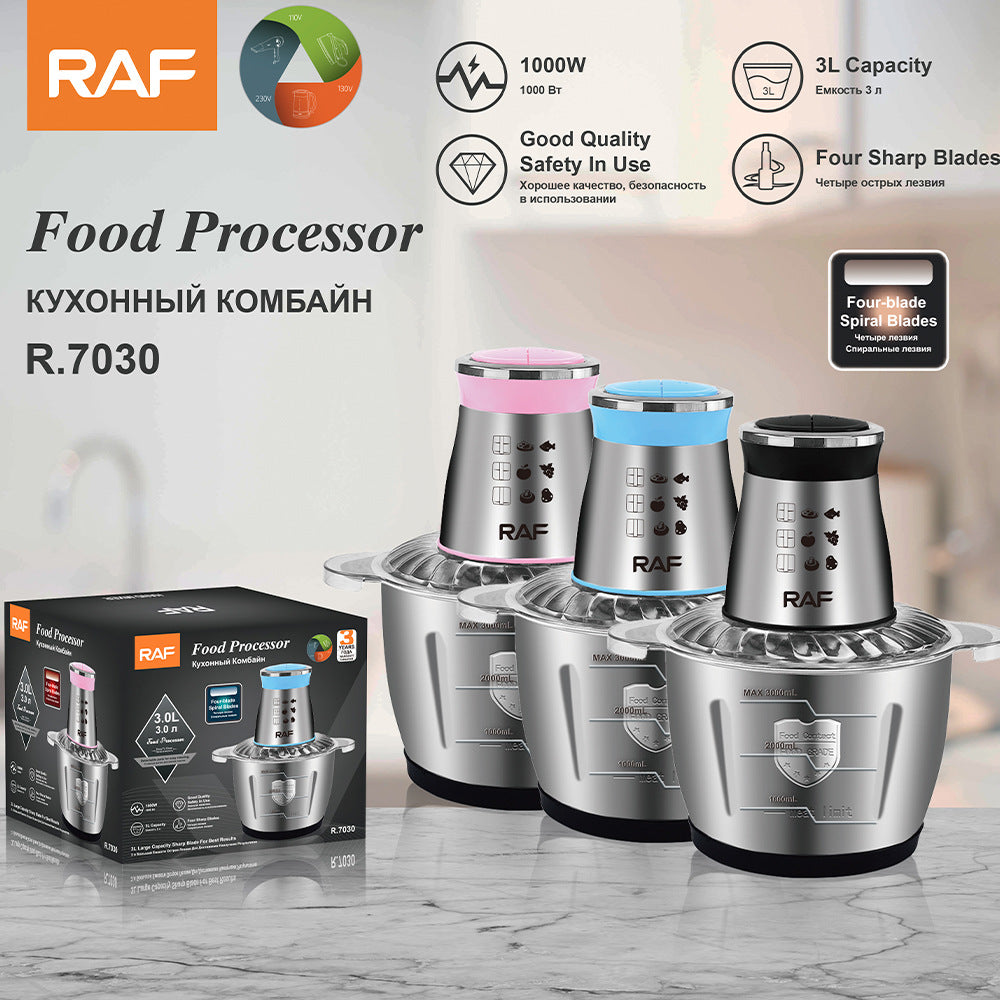 Multifunctional Electric High Power 3L Household Stainless Steel Meat Grinder and Blender  Food Processor and Chopper