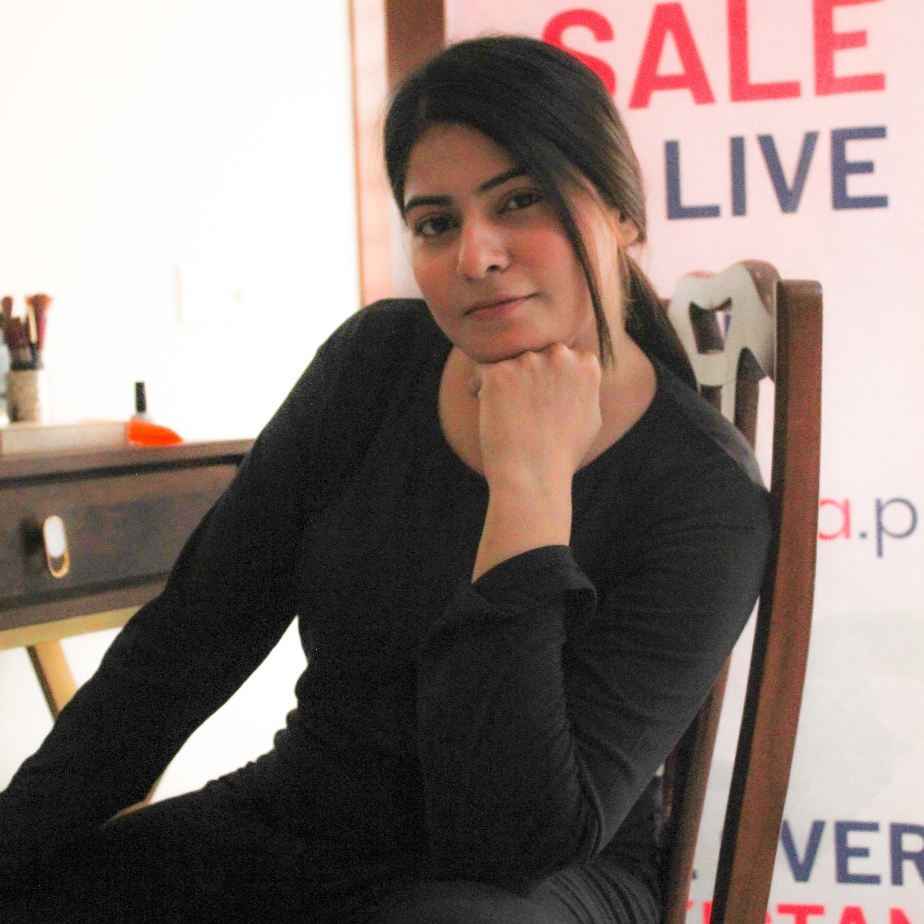 Deep Black Round Neck Plazzo PJ Set