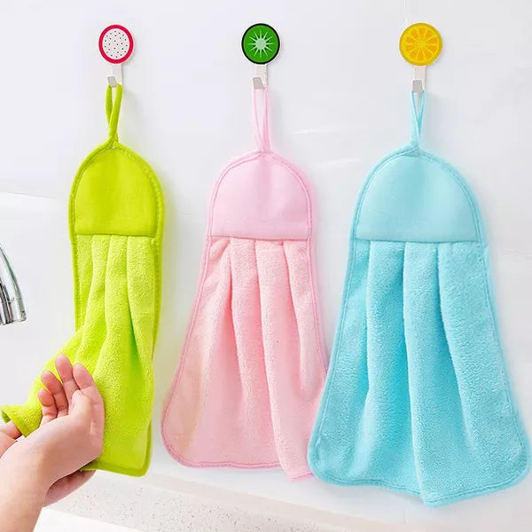1Pc Hanging Microfiber Kitchen Hand Towel