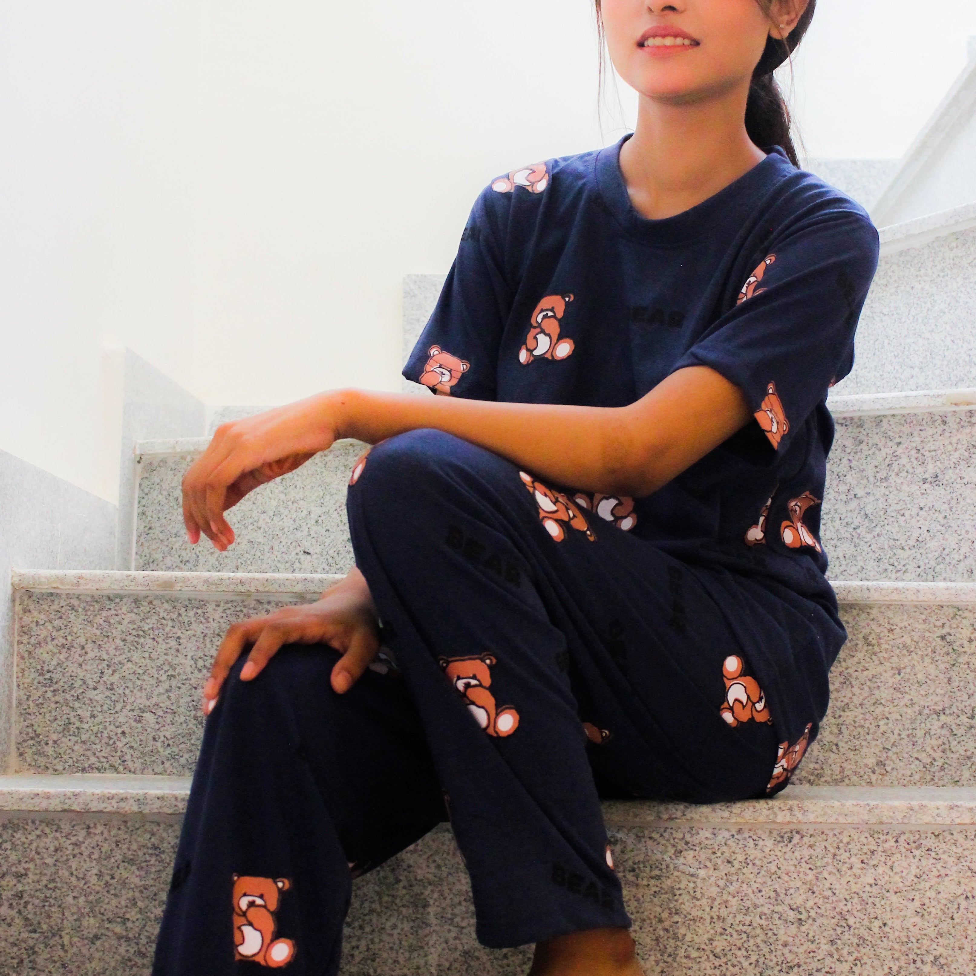 Gray Cozy Bear Hug Nightwear