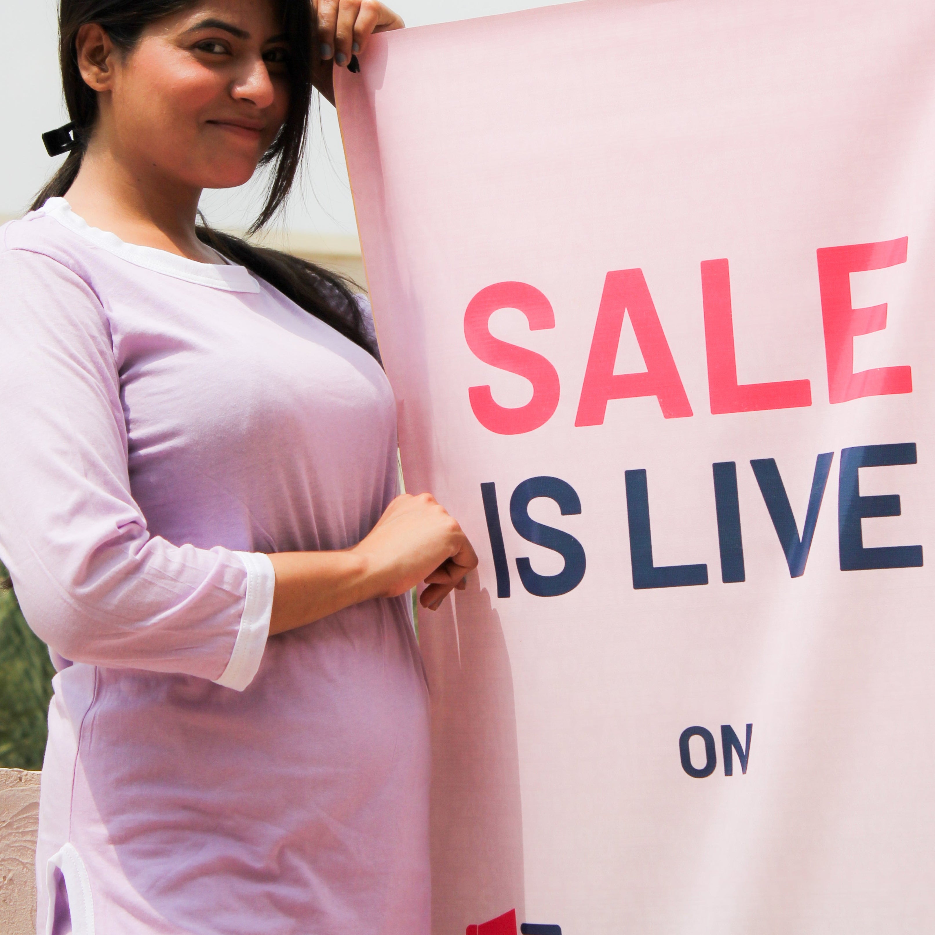 Purple White Round Neck Plazzo PJ Set