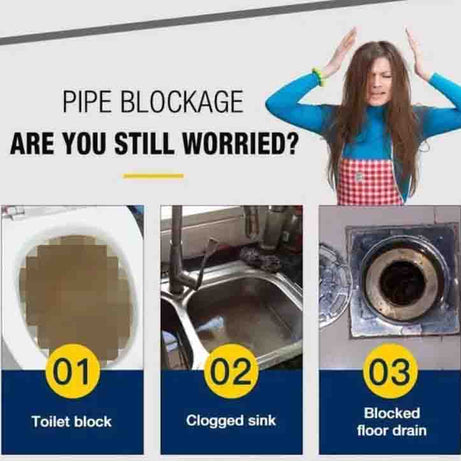 BUY 1 GET 1 FREE Pipeline Drain & Sink Cleaner with Premium Deep Cleaning Powder Formula