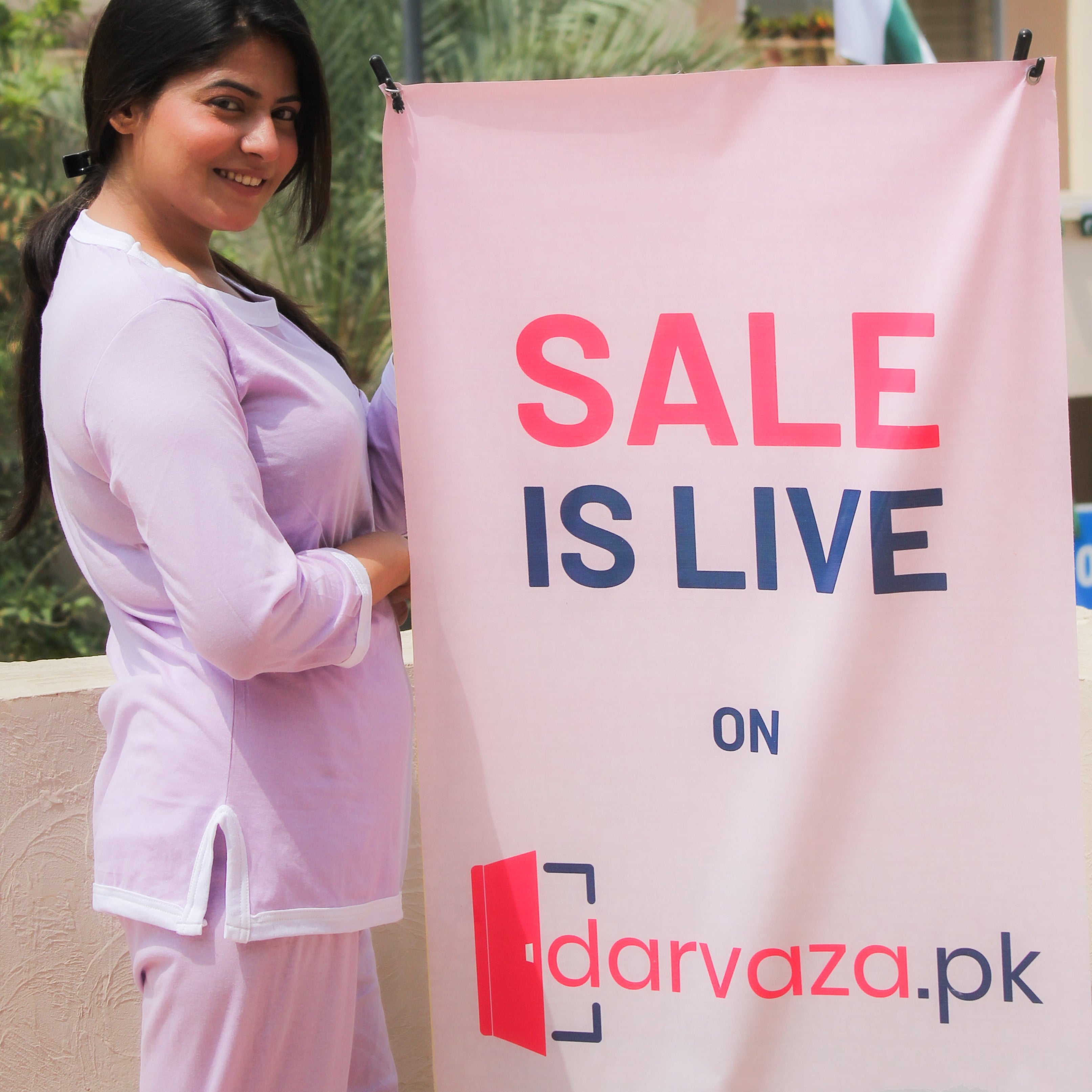 Purple White Round Neck Plazzo PJ Set