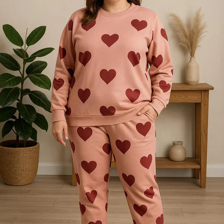 Winter Pink Dilbar Co-Ord Set Night Suit