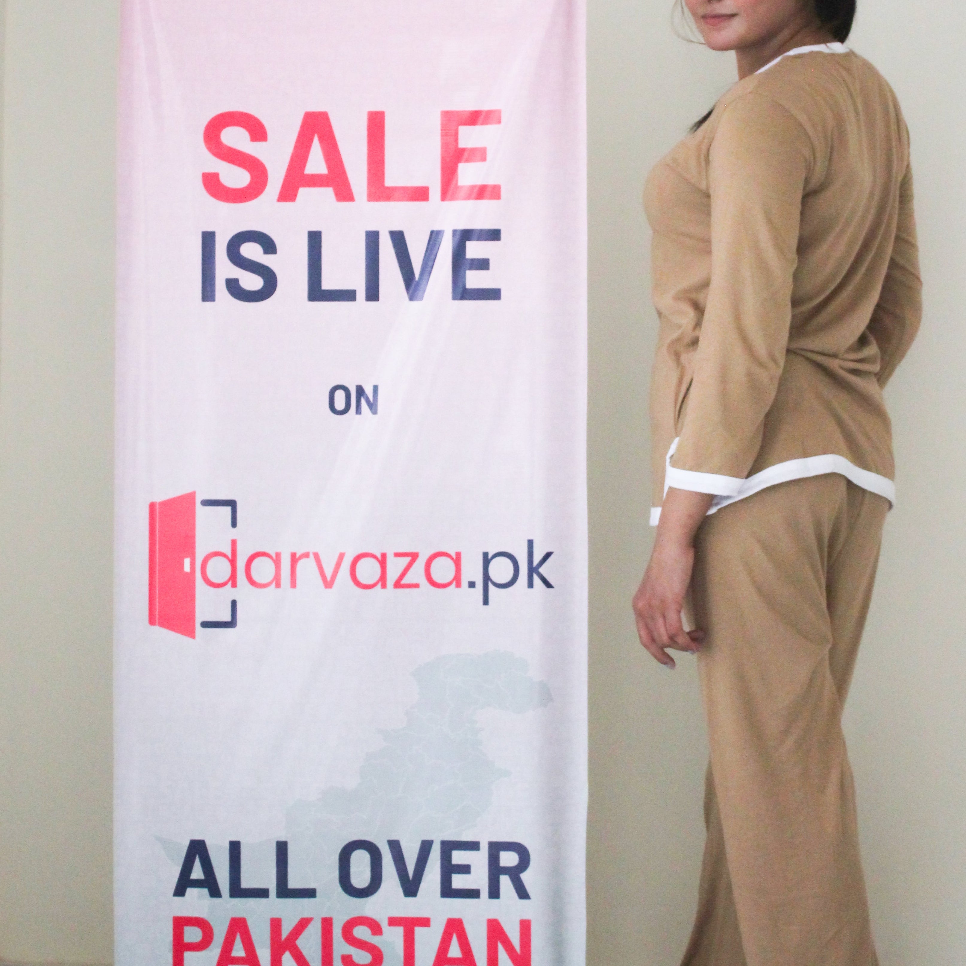 Skin White Round Neck Plazzo PJ Set