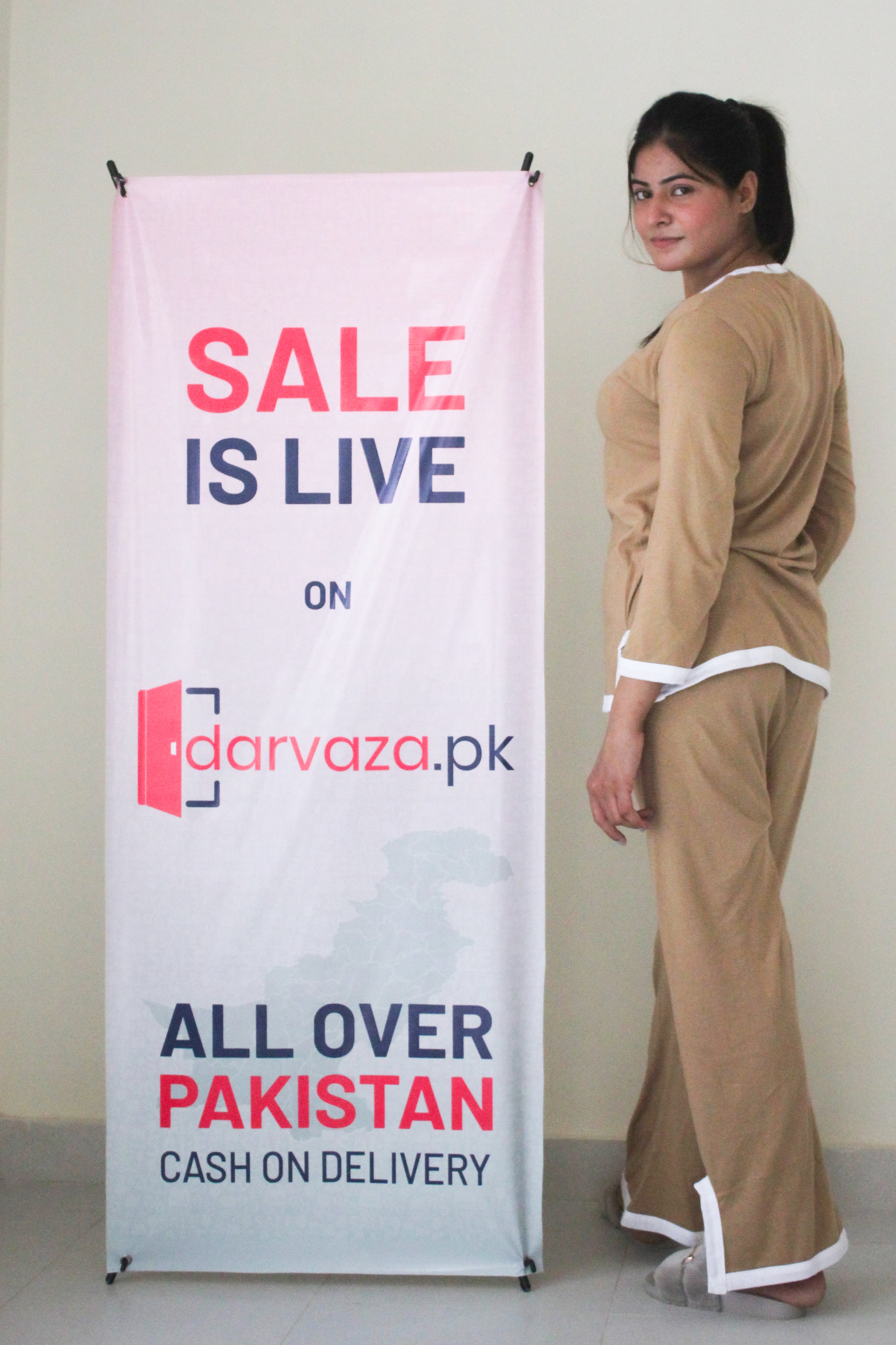 Skin White Round Neck Plazzo PJ Set