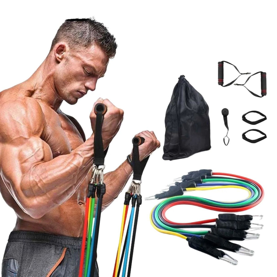 Mega Sale Offer - Imported 11PCS Power Exercise Resistance Fitness Band Rs 1499
