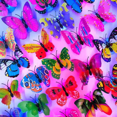 Cute Butterfly Night Light Decoration LED Light 10 Pcs