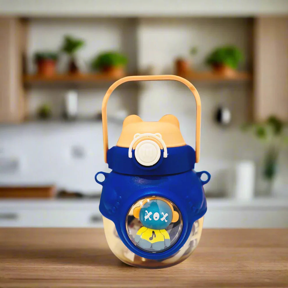 Gugu Bear Water Bottle – Cute Bear Design Tumbler with Straw & Handle | BPA-Free, Leakproof & Aesthetic