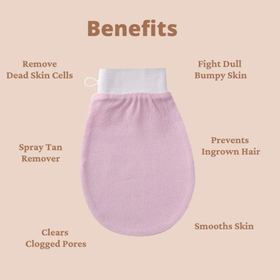 Buy 1 get 2 Free Exfoliating Gloves Bath Washcloth Scrub Mitt for Body – Reveal Your True Glow!