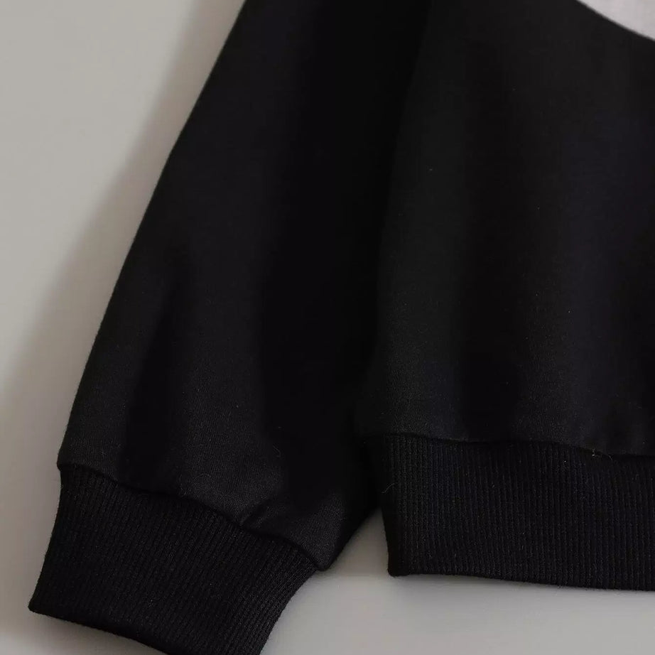 Zebra Black and White Block Sweatshirt