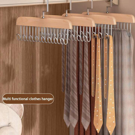 (Pack of 2) 8 in 1 Stainless Steel Anti Slip No Deformation Large Capacity Dormitory Clothes Drying Rack Sling Hanger