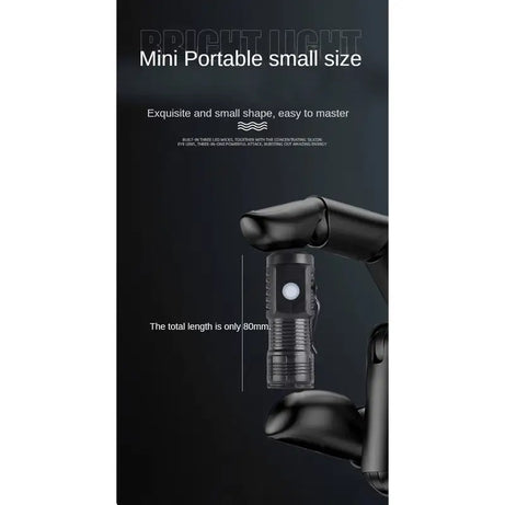 Rechargeable 3 Led Mini Flashlight Emergency Touch Light with Out Magnetic