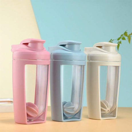 Multi Purpose Plastic Easy Grip Leak Proof Shaker with Mix Ball Blender Water Bottle BPA Free 750ml Use for Gym Smoothies and Batters Fitness Workout Sports Protein Shaker with Whisk Ball