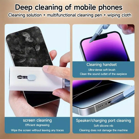 7 in 1 Multi Function Keyboard and Mobile Earphone Dirt Fingerprint Removal Cleaning Kit with Box