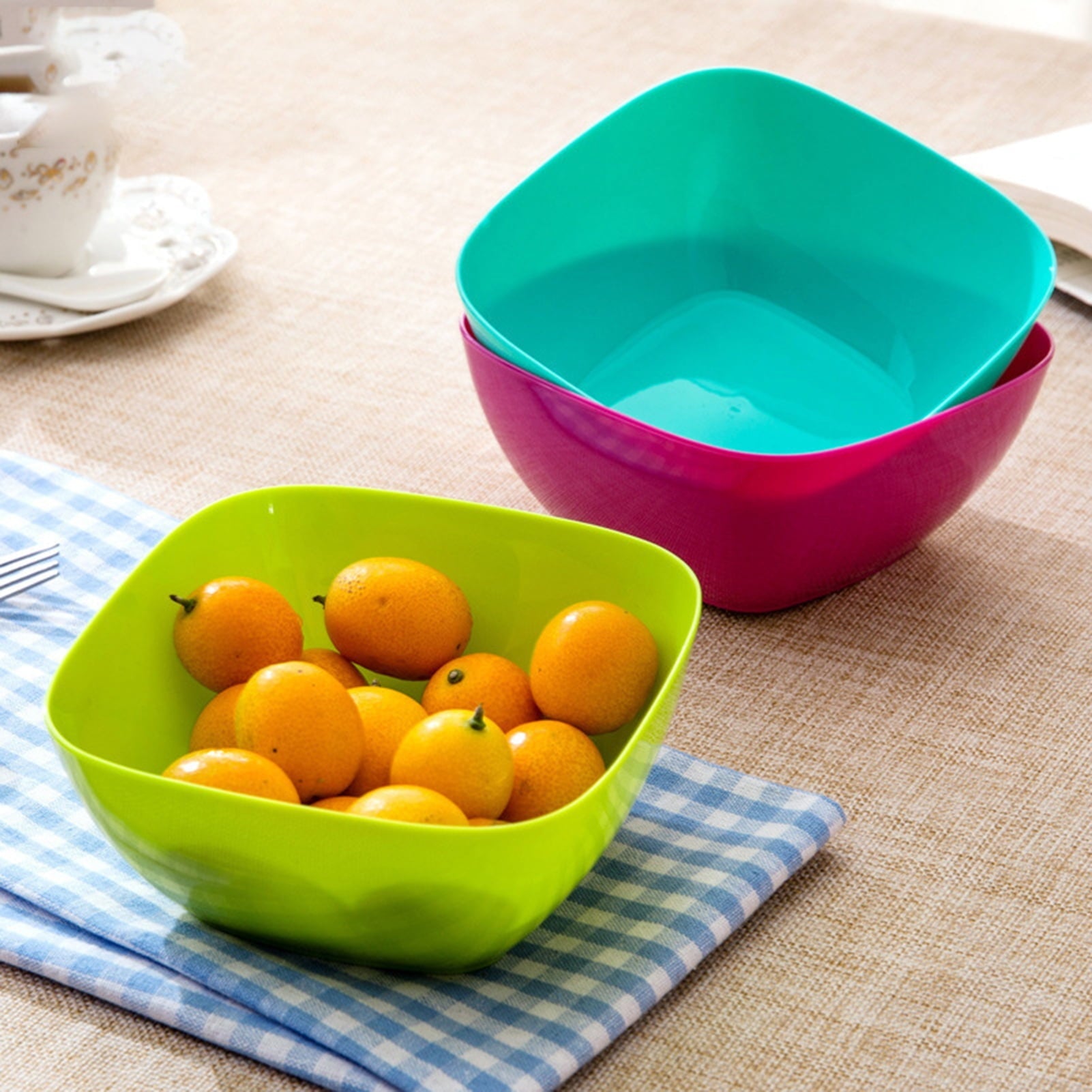 (Pack of 12) Plastic Bowl Set For Home and Outdoor Use