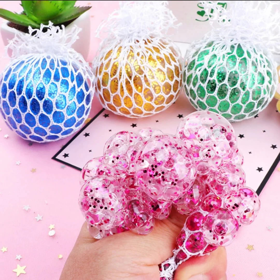 Anti Stress Squishy Mesh Rainbow Ball