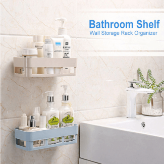 (Pack of 3) Multipurpose Bathroom and Kitchen Shelf Wall Holder Storage Rack