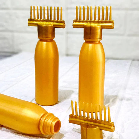 Hair Oil Applicator Bottle with Massage Comb