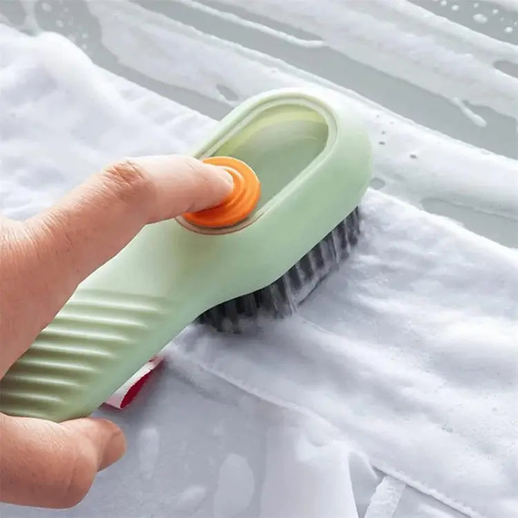Multifunctional Liquid Cleaning Brush with Soap Dispenser for Cleaning Shoes Laundry Household Use Bathroom Kitchen