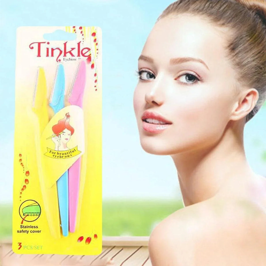 3Pcs Women’s Facial Razors for Eyebrow, Lip & Makeup