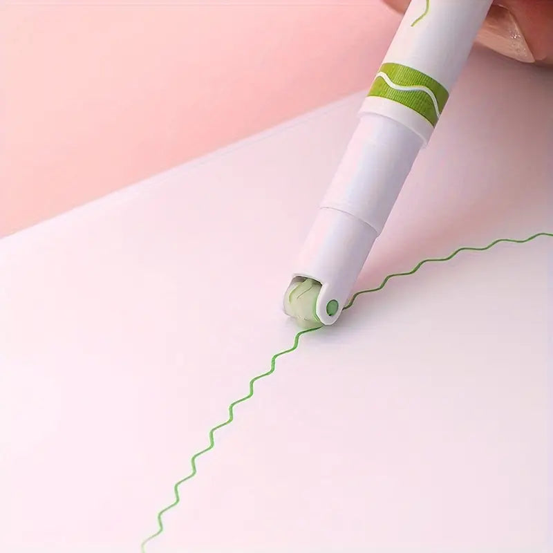 (Pack of 6) Linear Roller Design Color Pen