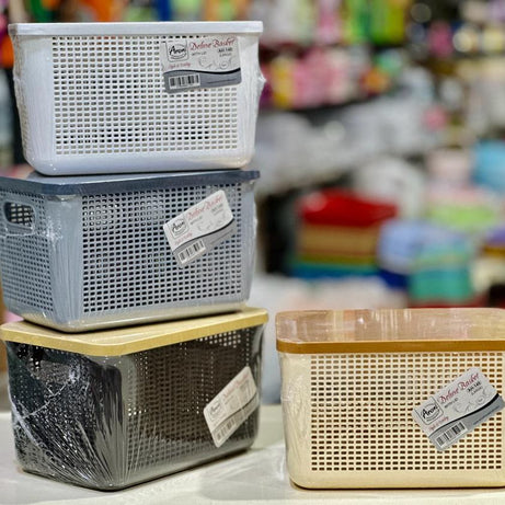Deluxe Storage Basket With Lid