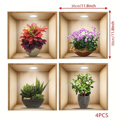 Removable 3D Self Adhesive Visual Bedroom Entryway Living Room Porch Home Decoration Lighting Wall Decals Stickers