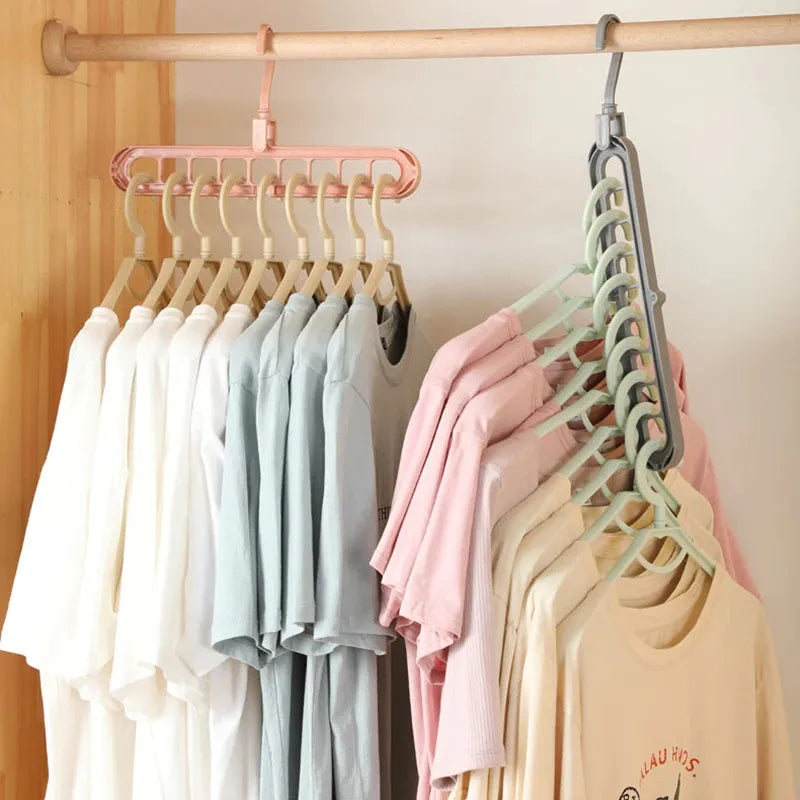 (Pack of 3) 9 Hole Magic Clothes Hanger