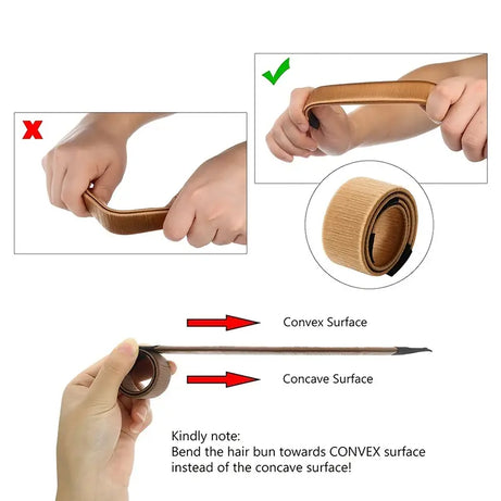 (Pack Of 2) Beautiful French Braid Hair Ladies Bun Making Tool For Women