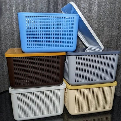 Deluxe Storage Basket With Lid