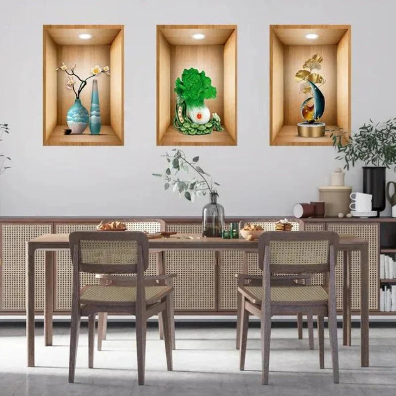 3D Plant Wall Stickers (Set of 3)