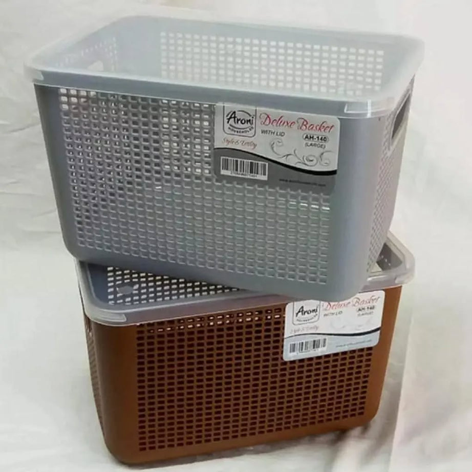 Deluxe Storage Basket With Lid