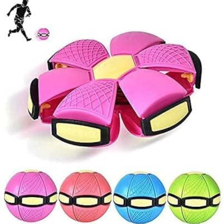 Flying Saucer Magic Deformation Ball with LED Light Flying Toy for Kids