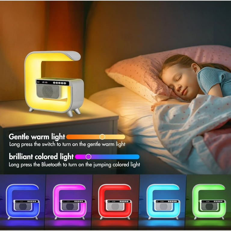 Atmosphere RGB G Lamp with Hi Fi Bluetooth Speaker and Wireless Charger for Home Decor