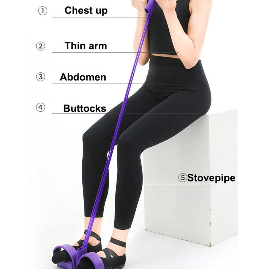 Heavy Duty Peddle Puller Tummy Trimmer Exercise Fitness Band with Strong 4 Tubes for Improving Weight Body Posture Waist and Shape at your Home Rs 1299