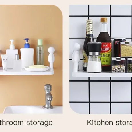Set of 2 Human Shaped Wall Mounted Storage Shelves