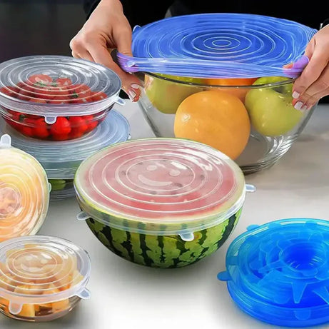 Silicone Reusable Stretch Lids Cover Pack Of 6