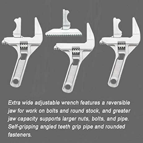 Multi-function Adjustable Large opening Universal Wrench with Twistable Round Tube
