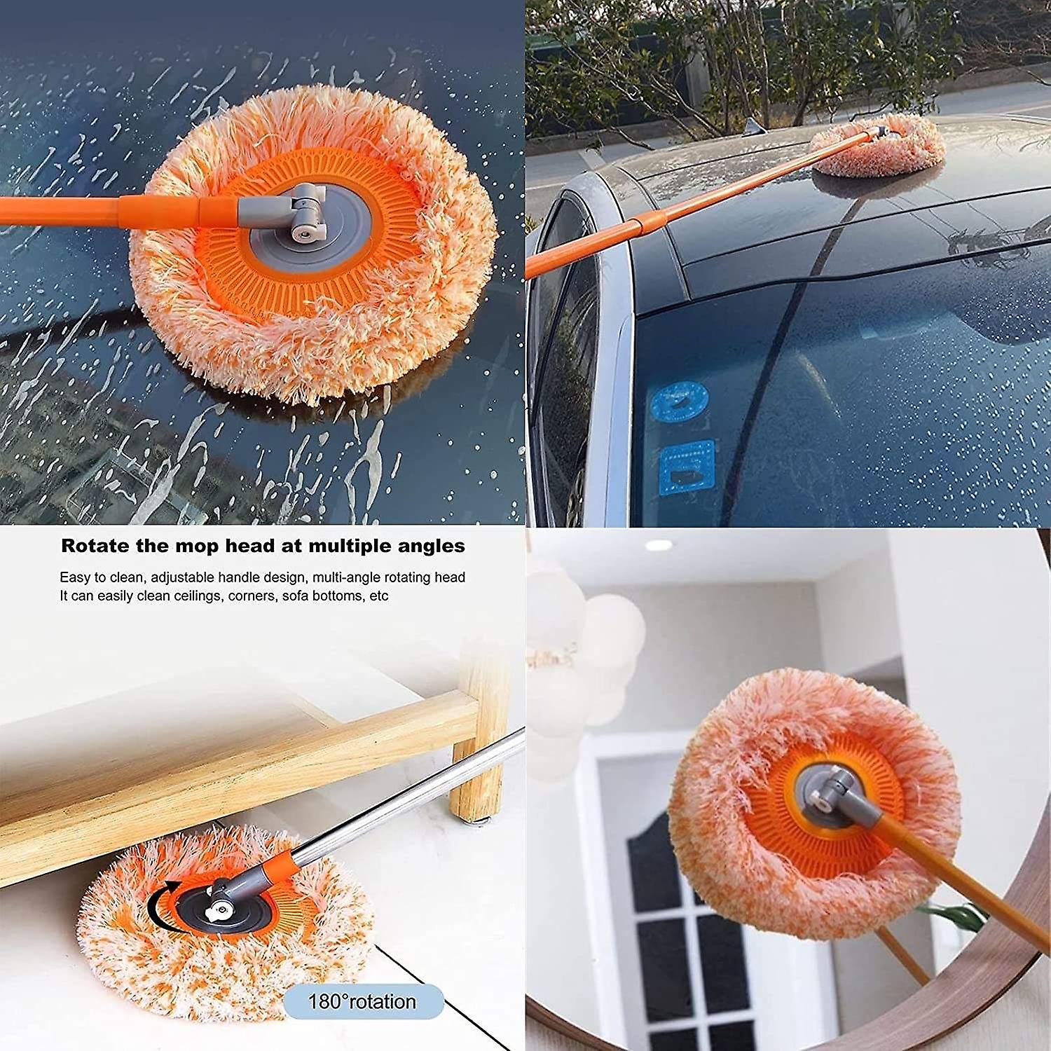 Rotatable Adjustable Sunflower Extendable Mop For Car Wash Home Dust Wall and Floor Cleaning