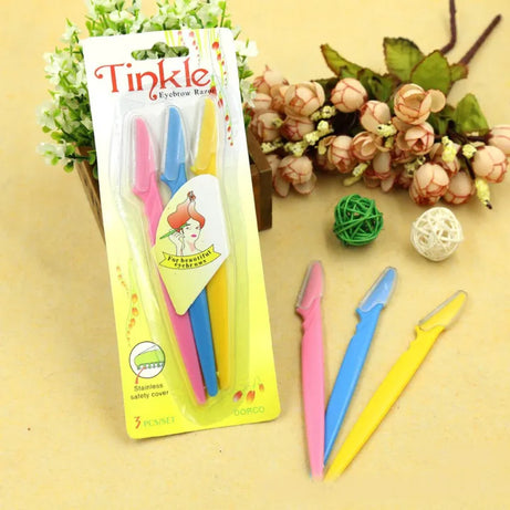 3Pcs Women’s Facial Razors for Eyebrow, Lip & Makeup