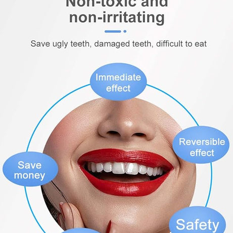Snap On Smile Veneers Moldable False Artificial Braces Teeth Kits For Men And Women