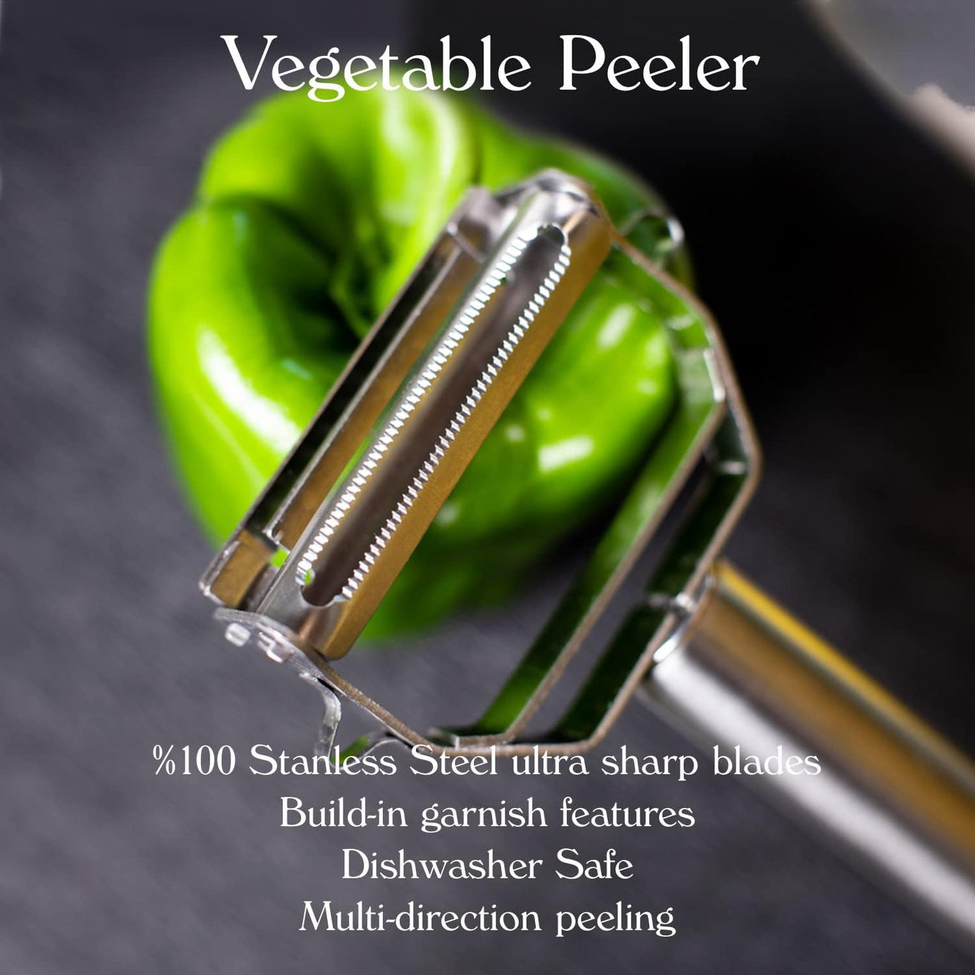 (Pack of 2) Stainless Steel Dual Blade Vegetable Peeler Slicer Shredder Scraper For Fruit, Potatoes, Carrot, Cucumber