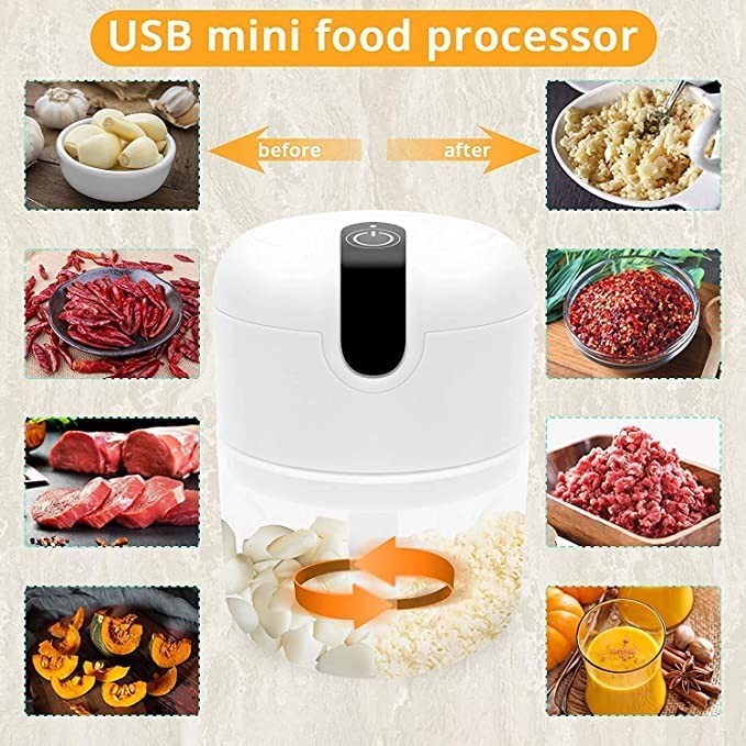 Portable Rechargeable Mini USB Food Processor Chopper